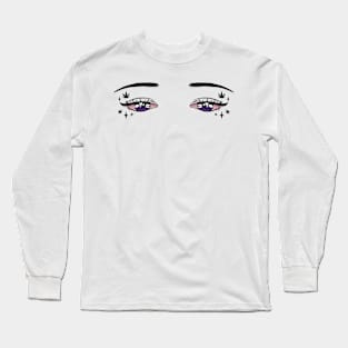 Stoned Anime Eyes Long Sleeve T-Shirt